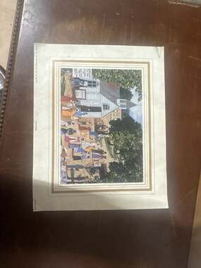 Vintage 1997 Mary F. Robinson The Wedding Mt. Zion Church Folk Art Lithograph Pr